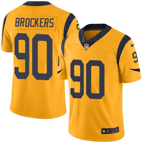 Nike Rams #90 Michael Brockers Gold Men's Stitched NFL Limited Rush Jersey - Click Image to Close